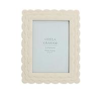 Gisela Graham Cream Scalloped Edge Photo Frame, 5x7inch