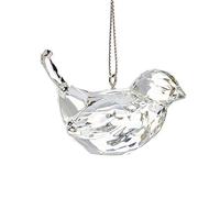 Gisela Graham Crystal Glass Effect Bird Hanging Christmas Decoration