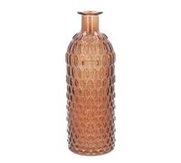 Gisela Graham Dark Amber Honeycomb Vase, 20cm