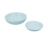 Gisela Graham Decorative Round Trinket Dishes, Blue, Set of 2
