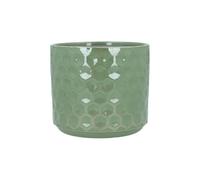 Gisela Graham Decorative Stoneware Plant Pot Cover, Honeycomb Pattern, Seafoam Green, Small