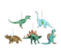 Gisela Graham Dinosaur Christmas Tree Decorations (Set of 5)