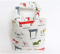 Gisela Graham Dogs Pup Design Small Handbag Tote Book Bag Toy