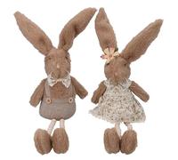 Gisela Graham Easter Bunny Shelf Sitters, Easter Decorations, Set of 2