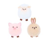 Gisela Graham Easter Tree Decorations, Pom Pom Farm Animals, Set of 3