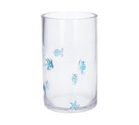 Gisela Graham Embossed Glass Vase, Sealife Theme, 20cm Height