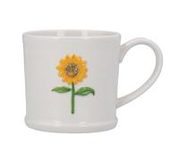 Gisela Graham Embossed Sunflower Stoneware Mug, 260ml