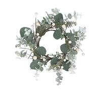 Gisela Graham Eucalyptus and White Berry Candle Ring, for 7.5 Centimetre Pillar Candle