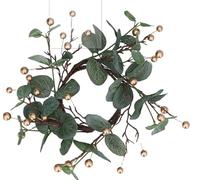 gisela graham Eucalyptus Gold Berry Large Candle Ring from