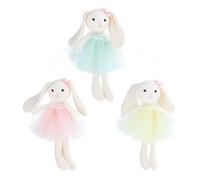 Gisela Graham Fabric Bunny in Pastel Dress Easter Decorations