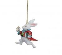Gisela Graham Fairytale White Rabbit Christmas Tree Decoration