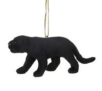 Gisela Graham Faux Fur Panther Hanging Decoration