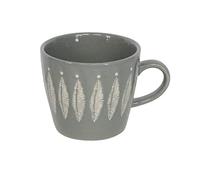 Gisela Graham Feather Ceramic Mug, Grey