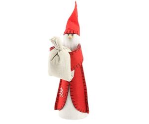 Gisela Graham Felt Santa with Sack Design Novelty Christmas Tree Topper