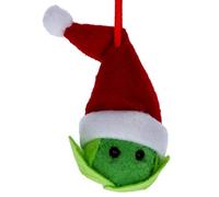 Gisela Graham Felt Sprout in Santa Hat Decoration