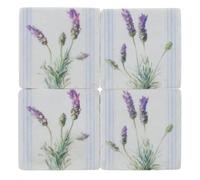 Gisela Graham Floral Design Coasters, Set of 4 (Lilac)