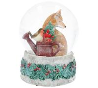 Gisela Graham Fox with Watering Can Christmas Musical Snow Globe