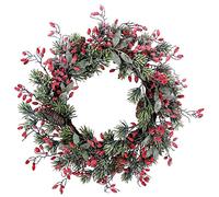Gisela Graham Frosted Fir Wreath with Rosehips