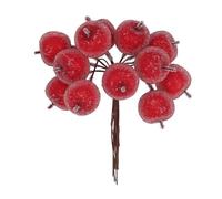 Gisela Graham Frosted Red Mini Apple Bunch Pick Decoration