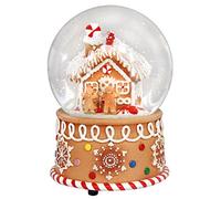 Gisela Graham Gingerbread House Man Musical Christmas Snow Globe Dome Gift