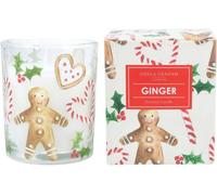 Gisela Graham Gingerbread Scented Christmas Candle, Spiced Home Fragrance, Compact Decorative Candle 73 X 62 mm
