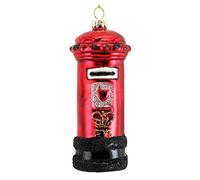 Gisela Graham Glass Letter Box Christmas Tree Decoration