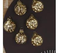 Gisela Graham Glass Name Place Clips - Gold Stars, Set of 6