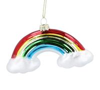 Gisela Graham Glass Rainbow Christmas Tree Decoration, Multicoloured