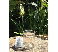 Gisela Graham Glass Tea Light Holder with Heart Detail
