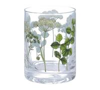 Gisela Graham Glass Tumbler, Spring Hedgerow Design, 280ml, Hand Wash Only