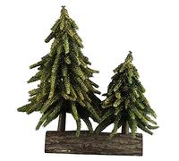 Gisela Graham Glitter Double Fir Tree Ornament by