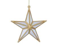 Gisela Graham Gold and Silver Mirror Star Decoration - small