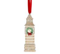 Gisela Graham Gold Big Ben Christmas Tree Decoration, Resin, 10cm