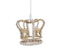Gisela Graham Gold Crown Decoration 10cm - Wedding Hanging Ornament - Metal - Wedding, Princess Themed Events