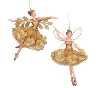 Gisela Graham Gold Fairy Christmas Tree Decorations Opulent Luxury Ornaments