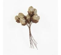 Gisela Graham Gold Glitter Acorn Pick