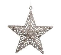 Gisela Graham Gold Glitter/Acrylic Mesh 5 Point Star Decoration (Large)