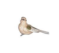 Gisela Graham Gold Glitter Clip on Bird Christmas Decoration