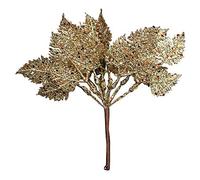 Gisela Graham Gold Glitter Leaf Pick