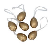 Gisela Graham Gold Polka Dot Mini Egg Easter Decorations - set of 6