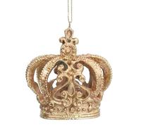 Gisela Graham Gold Resin Crown Hanging Tree Decoration