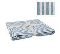 Gisela Graham Green and White Striped Fabric Tablecloth, 160cm x 250cm