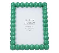 Gisela Graham Green Bobble Photo Frame, Wood, (5 X 7 Inch)