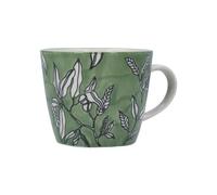 Gisela Graham Green Leaf Patterened Stoneware Mug, 300ml