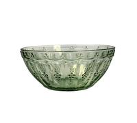 Gisela Graham Green Pressed Glass Bowl, Vintage Style, 15cm, 570ml