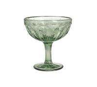 Gisela Graham Green Pressed Glass Dessert Cup,11cm, 150ml