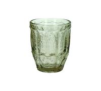 Gisela Graham Green Pressed Glass Tumbler, Round, 10cm