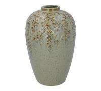 Gisela Graham Green Reactive Glaze Decorative Vase, Large, Vine Design
