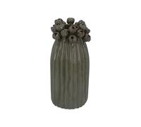 Gisela Graham Green Seed Head Decorative Vase, Stoneware, Large