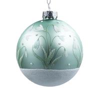 Gisela Graham Green Snowdrop Christmas Bauble, 8cm